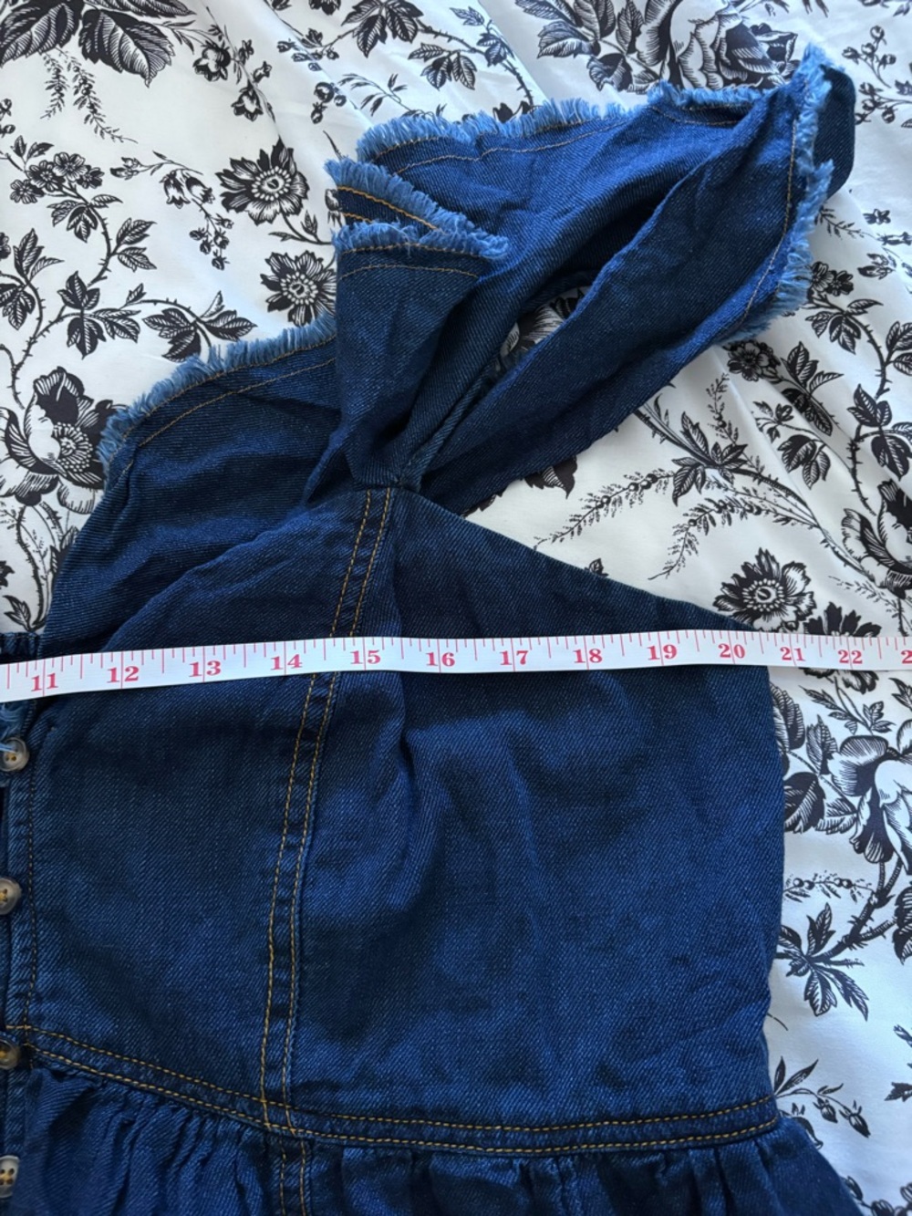 Anthropologie 1X Pilcro Sweetheart Flutter Sleeve Maxi Denim Dress EUC - Picture 13 of 15